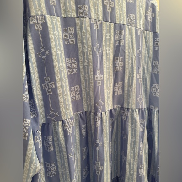 Michelle McDowell Morgan Dress Santorini Blue Size XXL NWT Tiered Babydoll - Picture 3 of 7